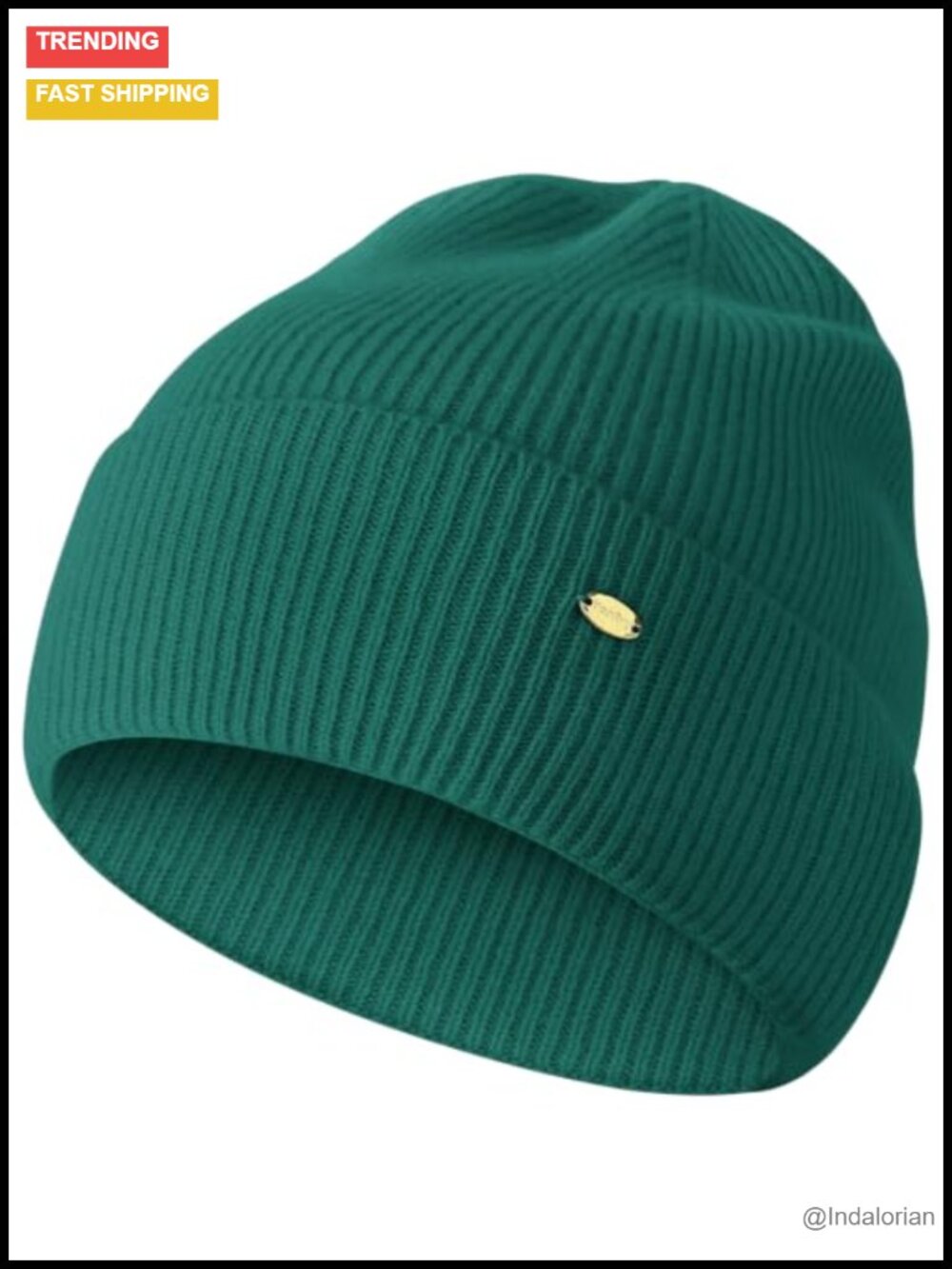 Merino Wool Beanie Cuffed Winter Hat Minimalist